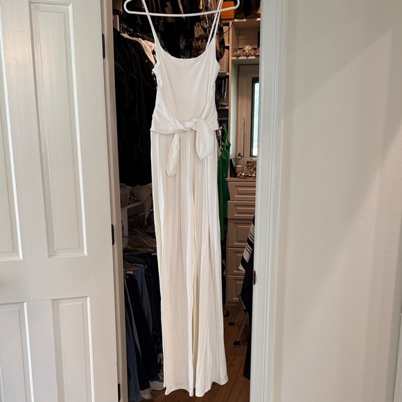 Susana Monaco White Tie-Front Jumpsuit - Picture 1 of 2